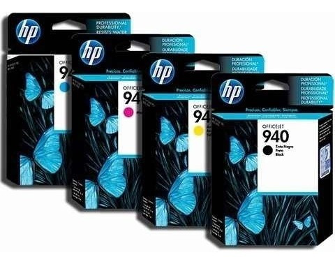 Combo Cartuchos Originales Hp 940 Pack 4 Colores 8000 8500