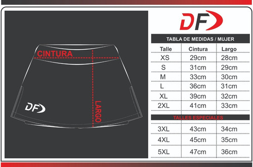 Imagen 3 de 3 de Calza Pollera Negra Deportiva Mujer Padel Tenis Deportes