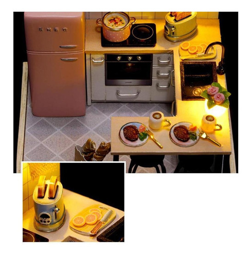 Auto Montado Diy Artesanato Cozinha Sala De Jantar Mini De