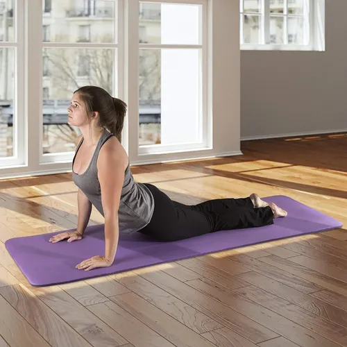 Colchoneta Yoga Mat 8mm Pilates Fitness Gym + Correa Color Lila | Cuotas  sin interés