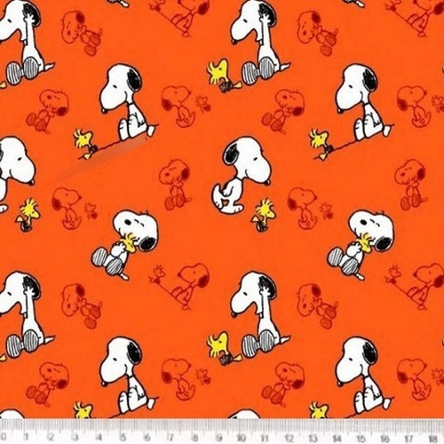 Touca Cirurgico Bandana Enfermagem Peanuts Snoopy Laranja