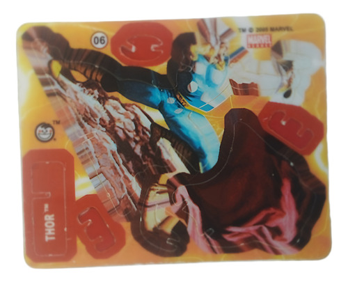 Card Montáveis Marvel Elma Chips 2006 Thor 06 (Usado)