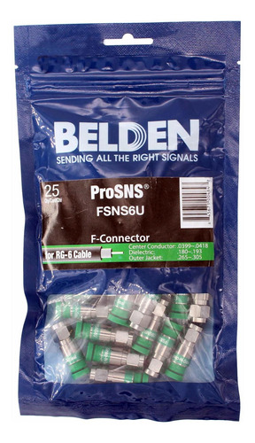 Belden Fsns6u Prosns Universal Conector F Para Cable Rg6