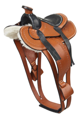 Silla De Montar Lemieux Toy Pony Western Saddle Juguete Educ Negro