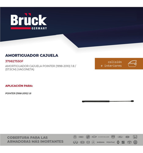 Amortiguador Cajuela Pointer 2001 1.8 8v Tras 379827550f