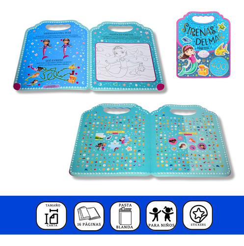 Set 4 Maletitas De Actividades Con +400stickers Wizzdom