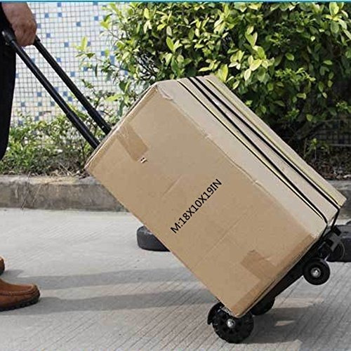 Wincspace Ligero, Plegable Mano Carrito Dolly Fold Up Carretilla De Mano Portable Utility Mover Carrito De La Compra (4wheel/165lbs), 4 Wheel