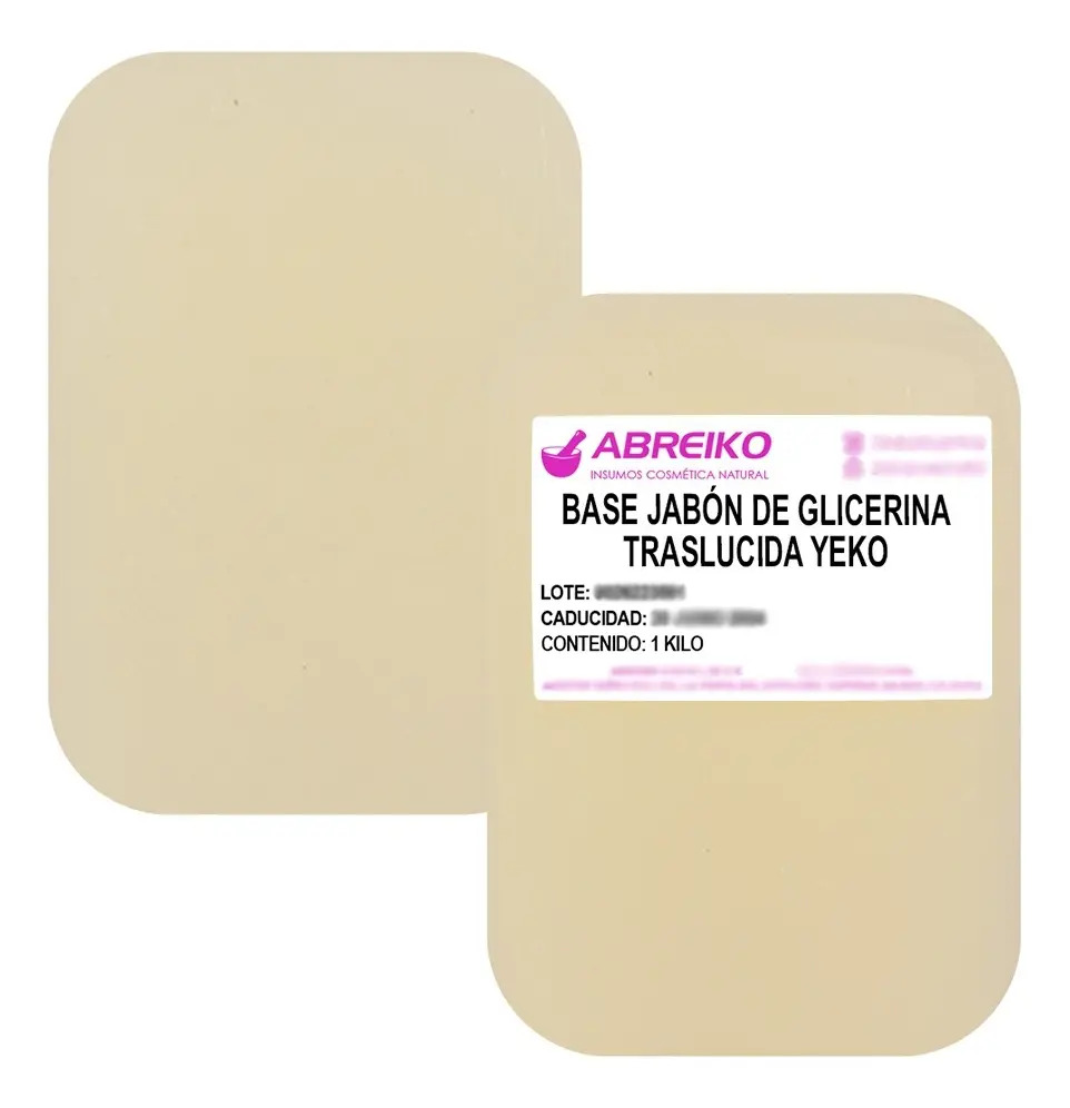 Abreiko Base Jabón De Glicerina Traslucida Yeko Alta Dureza 1 Kilo