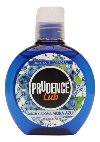 Lubricante Comestible Base Agua Prudence Lub 75 Ml Mora Azul