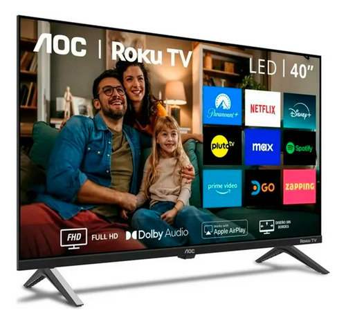Pantalla Smart Tv Roku 40 Pulgadas Aoc Hd Lcd Hdmi 40s5045