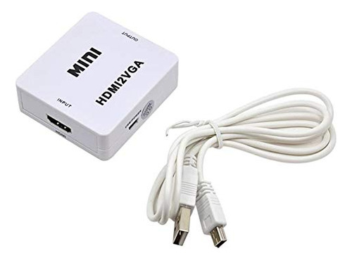 Conversor Audio Hdmi2vga Mini Hdmi 1080p Adaptador Conector