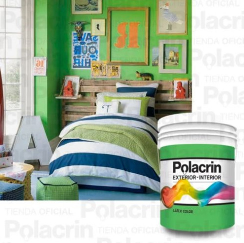 Latex Color Interior Exterior Polacrin Lavable 4 Lts Premium
