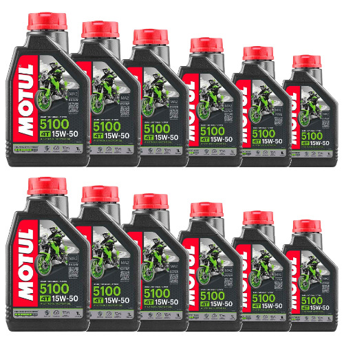 Pack Caja X 12 Aceite Motul 5100 4t 15w50 Semisintetico