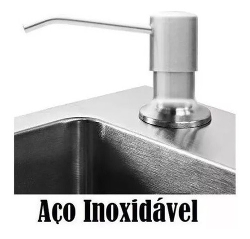 Dispenser Dosador Inox Detergente Sabonete Liquido Embutir
