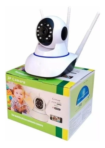 Camera Robo 3 Antenas Ip Wifi 360º 720p Sistema Yoosee/yyp2p