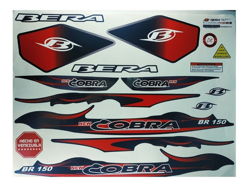 Imagen 1 de 2 de Bera Cobra Kit Rolatulado Calcomanias