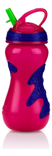 Copo Gator Com Canudo Rígido Retrátil Rosa 450ml