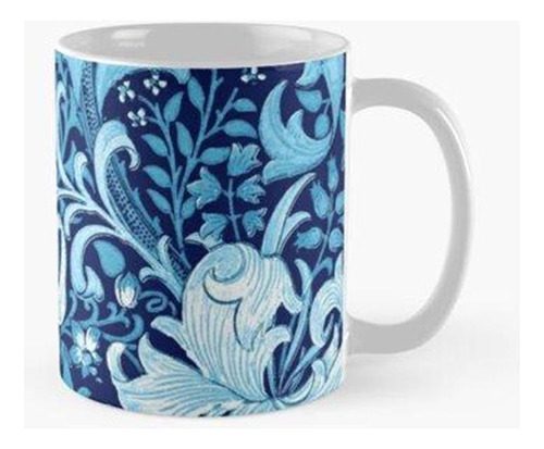 Taza William Morris Iris Y Lily, Azul Índigo Calidad Premium