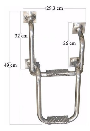 Imagem 4 de 4 de Escada De Aluminio Para Barcos E Lanchas Imperdível