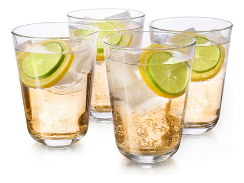 Vasos De Vidrio Calypso 392 Ml (6 Pzs) Color Transparented
