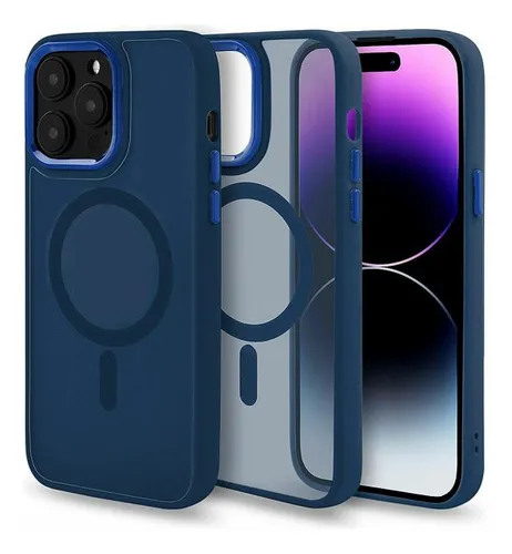 Funda Case Protección Con Magsafe Para Iphone 11/12/13/14/15 Azul Iphone 11 Lisa
