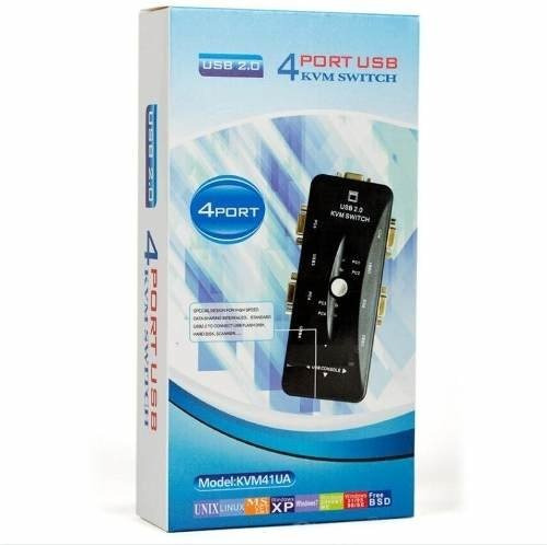 Imagen 7 de 10 de Switch Kvm 4 Puertos Usb 2.0 Monitor Teclado Mouse Impresora