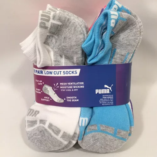  PUMA Paquete de 10 calcetines de corte bajo para niños,  Melocotón : Ropa, Zapatos y Joyería