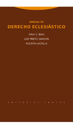 Manual De Derecho Eclesiastico - Iban, Prieto Sanchis Y Otr