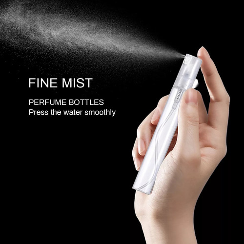 100 Pcs 10ml Mini Botellas Spray Perfume Vidrio Recargables