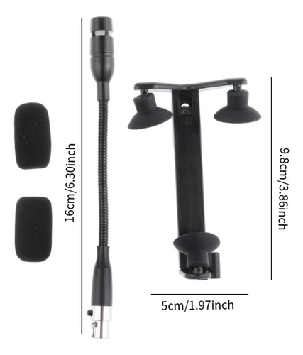Mini Micrófono De Instrumento Y Clip Kit 4 Pin Normal