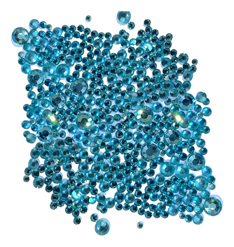 1440 Pedreria Cristal Para Uñas Decoración Color Azul Ssmix