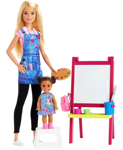 Barbie Profesor De Arte Playset Con Muñeca Rubia