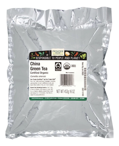 Frontier Co-op Organic China Green Tea 453g