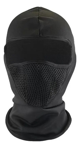 Balaclava Táctica Transpirable Para Motociclistas Y Ciclismo Negro Liso Unitalla