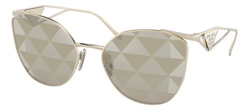 Prada Spr 50zs Zvn-04t Irregular Pale Gold Tampo Triangles