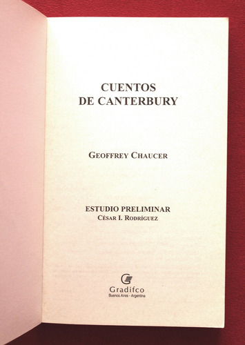 Cuentos De Canterbury - Geoffrey Chaucer