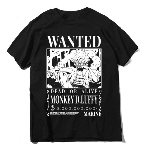 Camiseta Anime Wanted Poster Sun God Nika Luffy