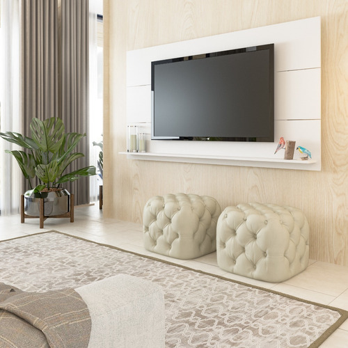 Painel Para Tv Até 60 Artely Slim Cor Branco