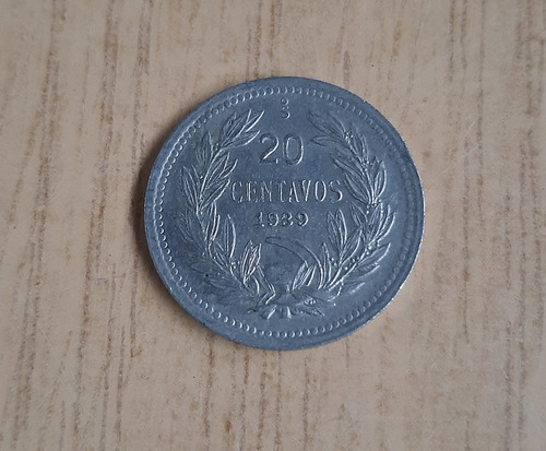 Moneda De 20 Centavos Año 1939