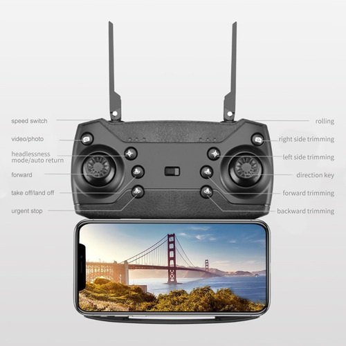 E88 Pro Drone Com 4k Câmera Única Quadcopter + 2 Baterias