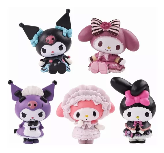 5pcs Juguetes Kuromi Anime Figuras De Acción Cake Toppers