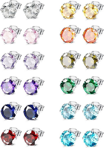 Jstyle Jewelry Stainless Steel Womens Cz Stud Earings Set Pi