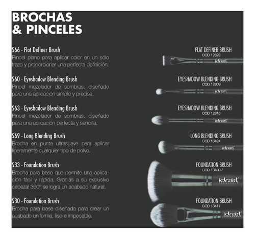 Imagen 2 de 7 de S30 - Foundation Brush - Brocha Para Base Maquillaje Idraet