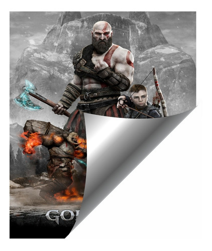 Papel Parede Adesivo Game Lol God Of War Mario Kratos Marvel