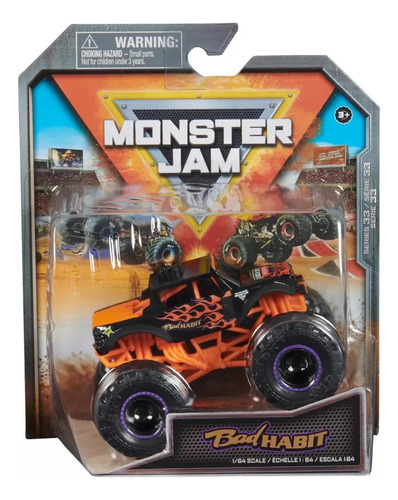 Monster Jam Juguete Auto Bad Habit Escala 1:64