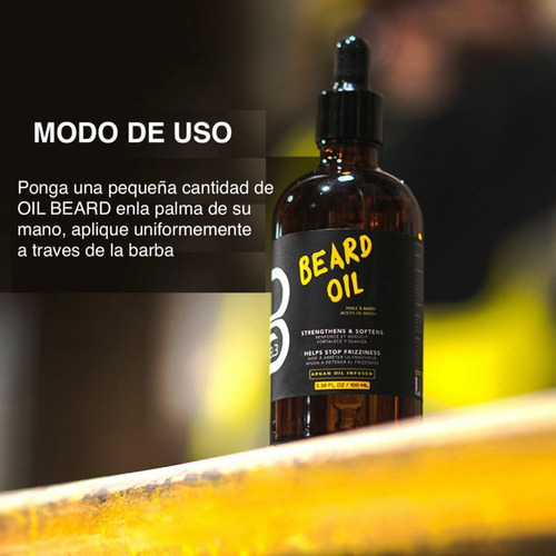 Aceite Barba Beard Oil Level 3 Barberia Profesional 100ml