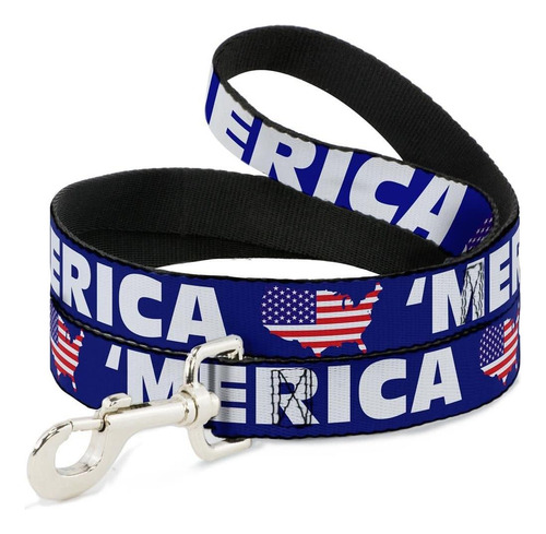 Correa Para Perros Merica Usa Silhouette Blue White Us De 6 Multicolor.