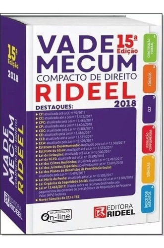 Livro Vade Mecum Compacto De Direito Editora Rideel