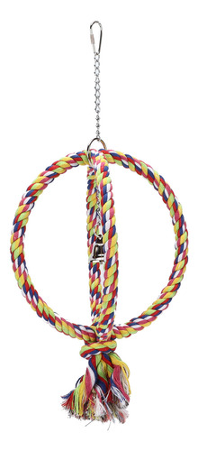 Periquito Ring Toy Bird Cotton Rope Fio De Aço Inoxidável