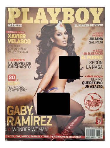 Revista Playboy 104 Gaby Ramírez Wonder Woman Junio 2011